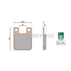 Malossi BRAKE PADS MHR SYNT homologated