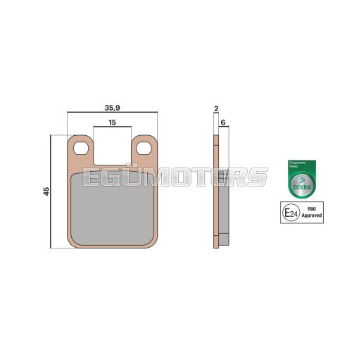 Malossi BRAKE PADS MHR SYNT homologated