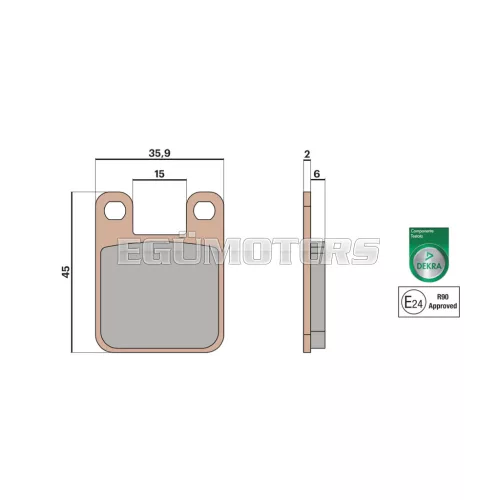 Malossi BRAKE PADS MHR SYNT homologated