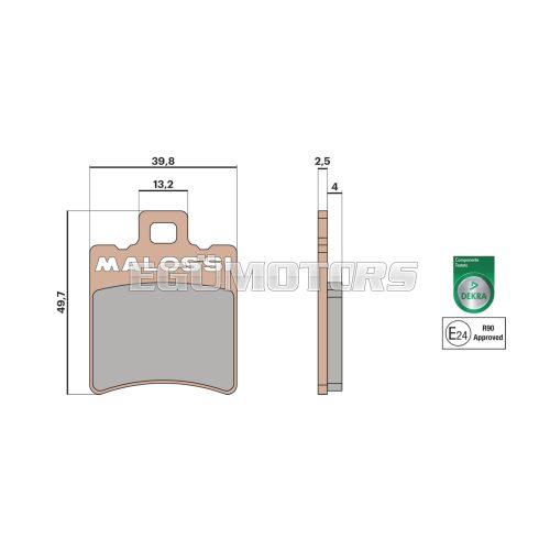 Malossi BRAKE PADS MHR SYNT homologated