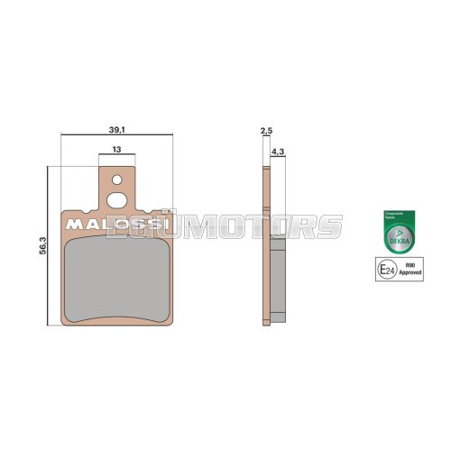 Malossi BRAKE PADS MHR SYNT homologated