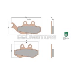 Malossi BRAKE PADS MHR SYNT homologated