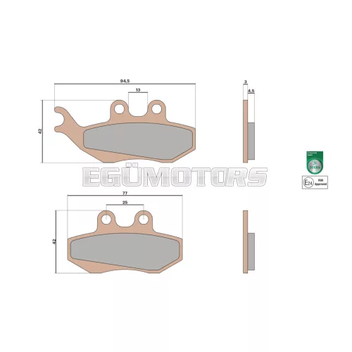 Malossi BRAKE PADS MHR SYNT homologated
