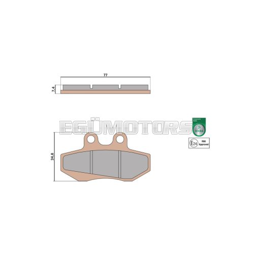 Malossi BRAKE PADS MHR SYNT homologated
