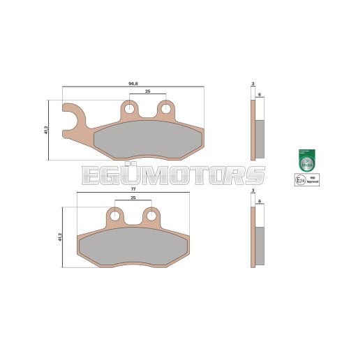 Malossi BRAKE PADS MHR SYNT homologated