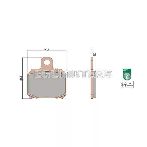 Malossi BRAKE PADS MHR SYNT homologated