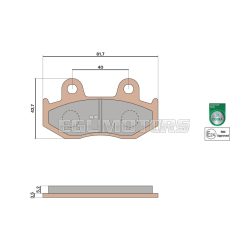 Malossi BRAKE PADS MHR SYNT homologated