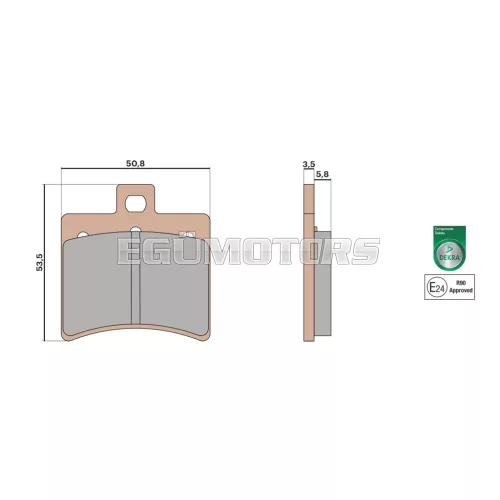 Malossi BRAKE PADS MHR SYNT homologated