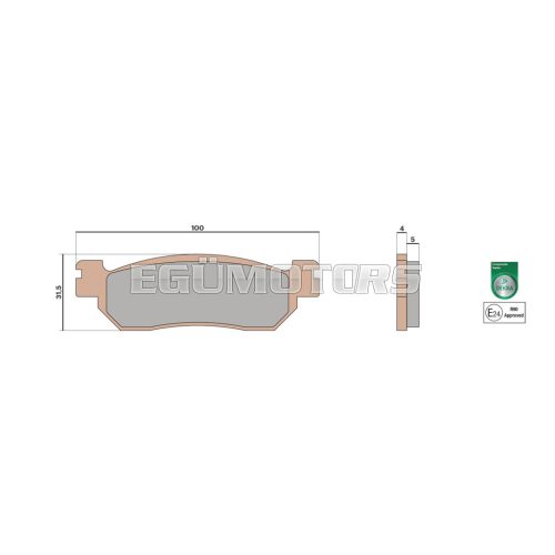 Malossi BRAKE PADS MHR SYNT homologated