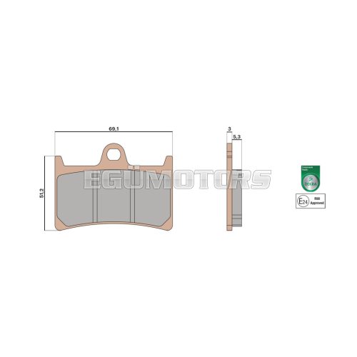 Malossi BRAKE PADS MHR SYNT homologated
