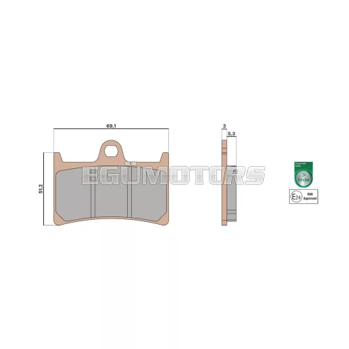 Malossi BRAKE PADS MHR SYNT homologated