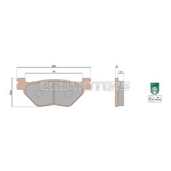 Malossi BRAKE PADS MHR SYNT homologated