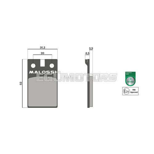 Malossi BRAKE PADS homologated