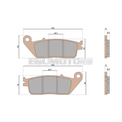 Malossi BRAKE PADS MHR SYNT
