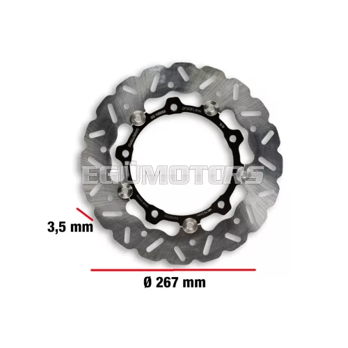 Malossi WHOOP DISC robogó féktárcsa – külső átmérő 267 mm, vastagság 3,5 mm