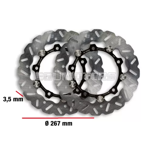 Malossi WHOOP DISC robogó féktárcsaszett – külső átmérő 267 mm, vastagság 3,5 mm