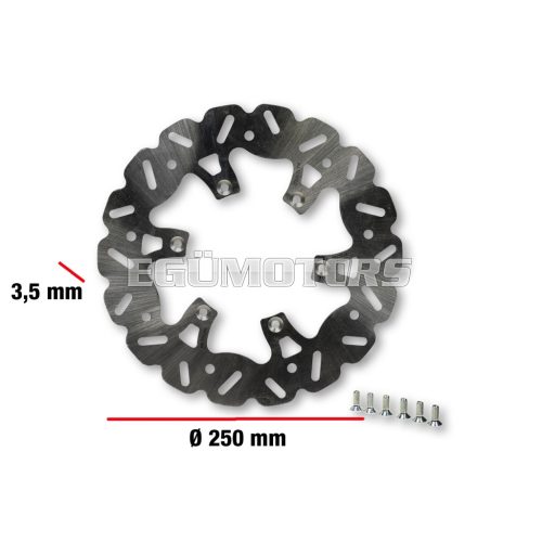 Malossi WHOOP DISC robogó féktárcsa – külső átmérő 250 mm, vastagság 3,5 mm F32S/F37R