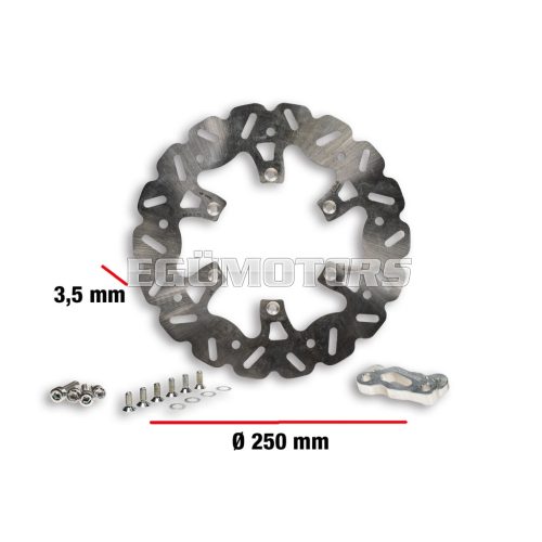 Malossi WHOOP DISC – Túlméretes féktárcsa szett, Runner 2006-tól, 250mm x 3,5 mm