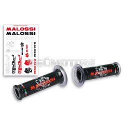   Malossi 2 BLACK GRIPS with Malossi TRIBAL logo (handle 30 mod. without side fastening)