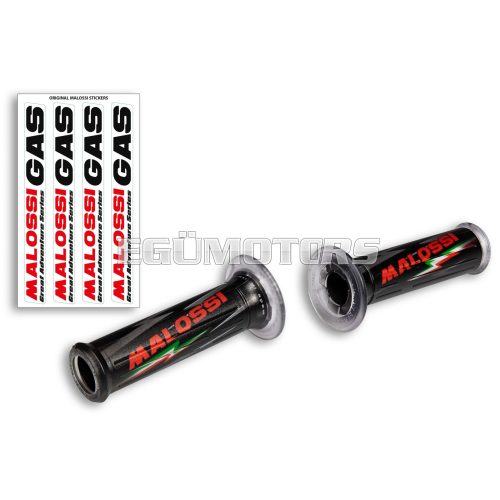 Malossi 2 BLACK GRIPS GAS Malossi (mod. without side fastening)