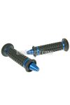 handlebar rubber grip set cone shaped blue