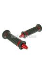 handlebar rubber grip set cone shaped red