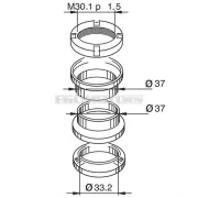 Kormánycsapágy készlet 33.2mm, Peugeot