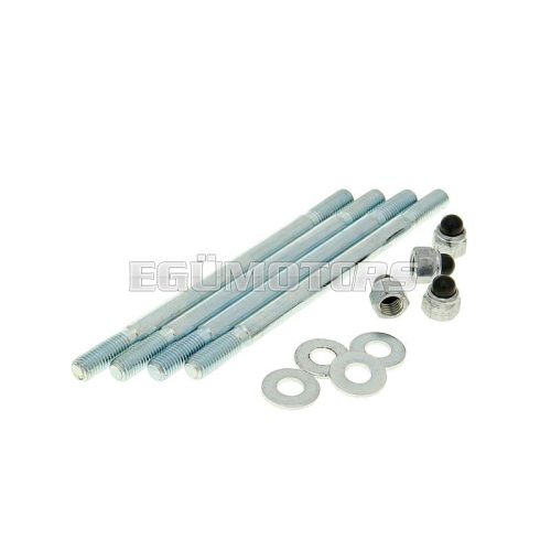 101 Octane henger tőcsavar kit anyákkal, M7x115mm, Minarelli AM, Generic, Keeway, CPI, 1E40MA, 1E40MB