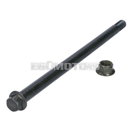 rear wheel axle 280mm for Rieju RR, Spike, Derbi Senda DRD, Gilera RCR