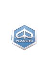 emblem / badge Piaggio 3D hexagonal 32x37mm to plug, blue / silver