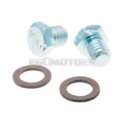   oil filler screw set / oil filler bolt set incl. seals for Vespa, Piaggio, Gilera