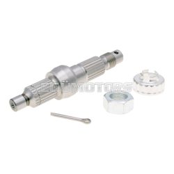   output shaft 126mm incl. wheel nut, crown nut and split pin for Piaggio, Gilera