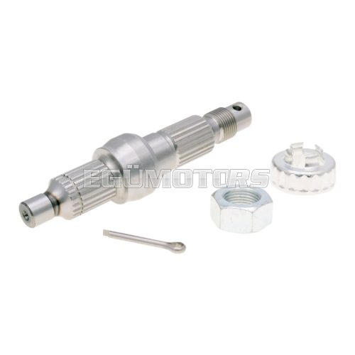 output shaft 126mm incl. wheel nut, crown nut and split pin for Piaggio, Gilera