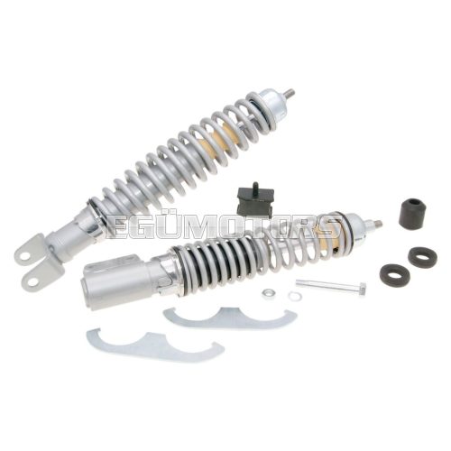 shock absorber kit front & rear Sport Elegance silver color for Vespa PX, PE 125, 150, 200