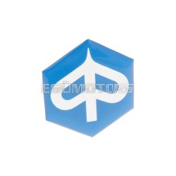   OEM Standard kürtborítás embléma/jelvény Piaggio, 32 mm, lapos, ragasztható, Piaggio Free, NRG, NTT, Sfera, SKR, Zip