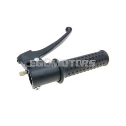   throttle grip fitting w/ brake lever for Piaggio Free, Quartz, Sfera, Zip (front drum brake)