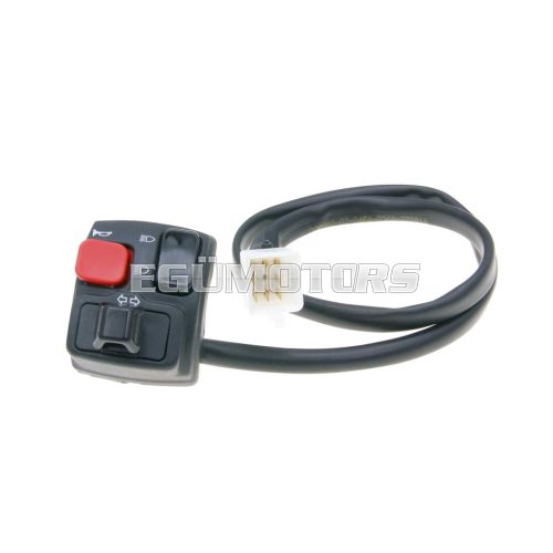 OEM Standard bal oldali kapcsolóegység irányjelzővel, tompított/távolsági fényszóróval, dudával, Rieju SMX, MRX, RR, RS2, Spike
