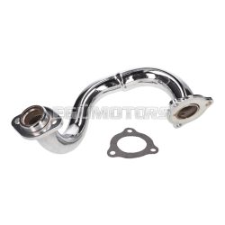   exhaust manifold chromed, unrestricted for Derbi Senda, Aprilia RX, SX, Gilera RCR, SMT