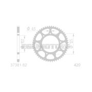 101 Octane hátsó lánckerék 62 fog, 420-as, Derbi Senda SM, R, DRD Racing