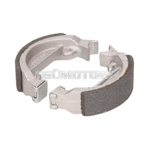 brake shoes front / rear 80x18mm for Honda Camino, Peugeot 103, 104, Puch Maxi (spoke wheel), MV50X, X30, X50