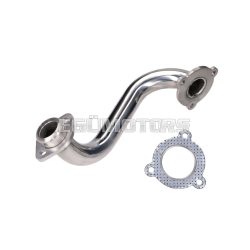   101 Octane rozsdamentes kipufogókönyök, korlátlan, Aprilia SX, RX, Derbi Senda, DRD, X-Treme, SM, Gilera RCR, SMT