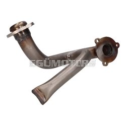   exhaust manifold stainless steel w/ choke tube, unrestricted for Aprilia SX, RX, Derbi Senda, DRD, X-Treme, SM, Gilera RCR, SMT