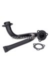 OEM Standard fekete kipufogókönyök vakcsővel, Aprilia SX, RX, Derbi Senda, Gilera RCR, SMT