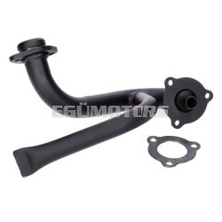   OEM Standard fekete kipufogókönyök vakcsővel, Aprilia SX, RX, Derbi Senda, Gilera RCR, SMT