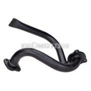 OEM Standard fekete kipufogókönyök vakcsővel, Aprilia SX, RX, Derbi Senda, Gilera RCR, SMT