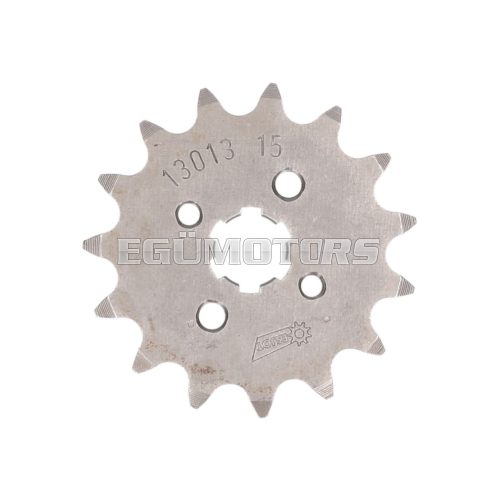 front sprocket 420 - 15 teeth for Piaggio / Derbi D50B0, EBE, EBS = IP38030-15