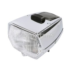 headlight square chromed with switch for Puch Maxi N, Europa