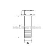 Csavar peremmel M8x50 SW13 - 5 db