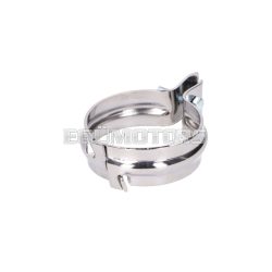   OEM Standard hátsó kipufogó bilincs krómozott, 2 részes, Simson S50, S51, SR53, S70, S83, SR50, SR80