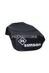 seat cover black w/ logo for Simson S50, S51, Schwalbe KR51/1, KR51/2, Sperber SR4-3, Habicht SR4-4